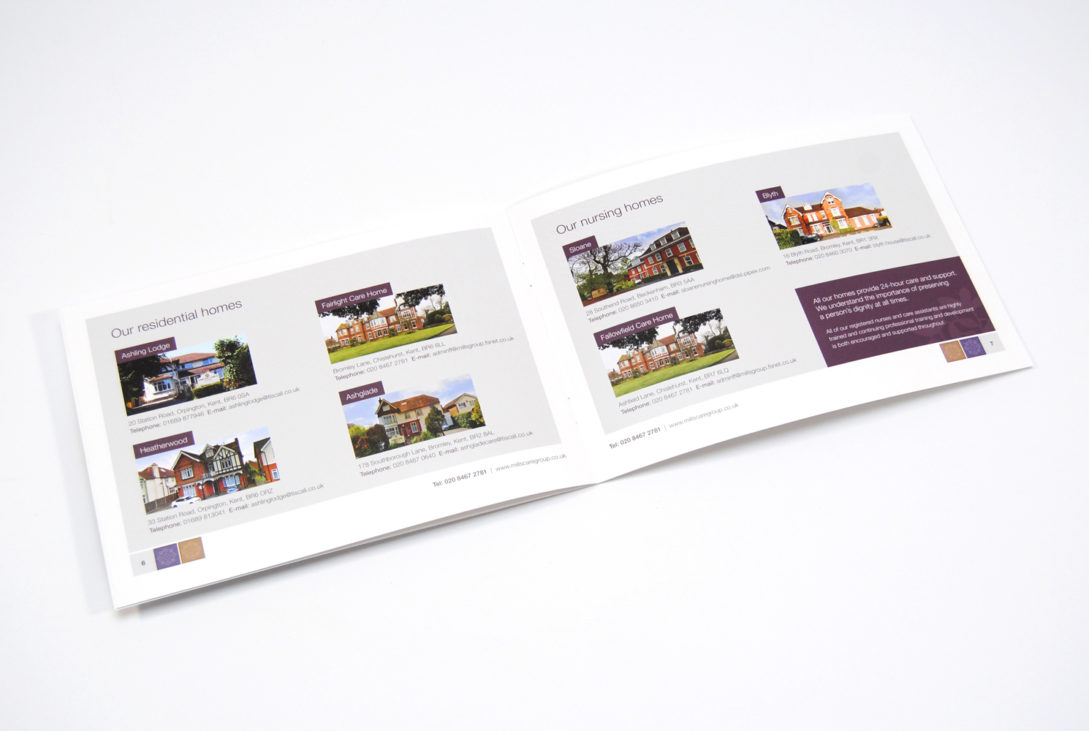 Care Home Brochure Design For Mills Care Group