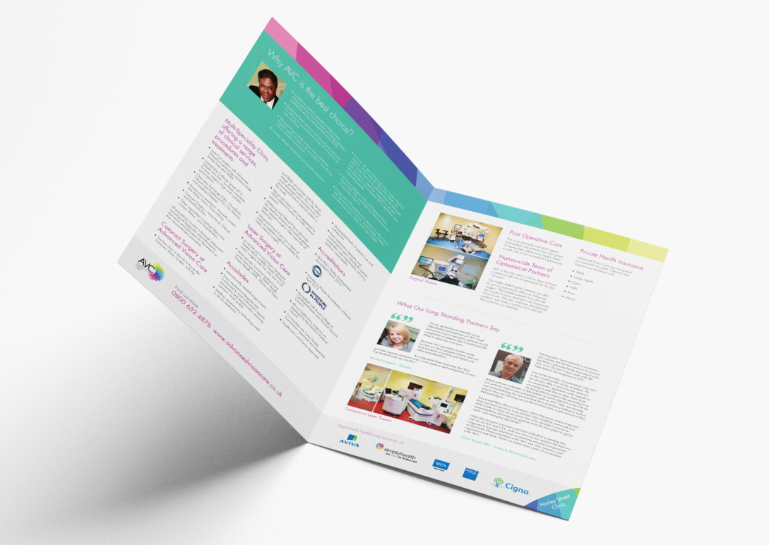 Brochure Design for Advanced Vision Care - Palmiero Design