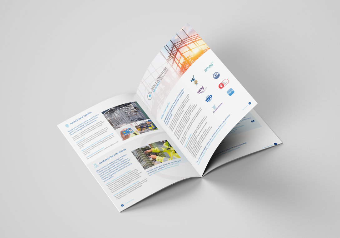 Brochure Design for Millennium Security - Palmiero Design