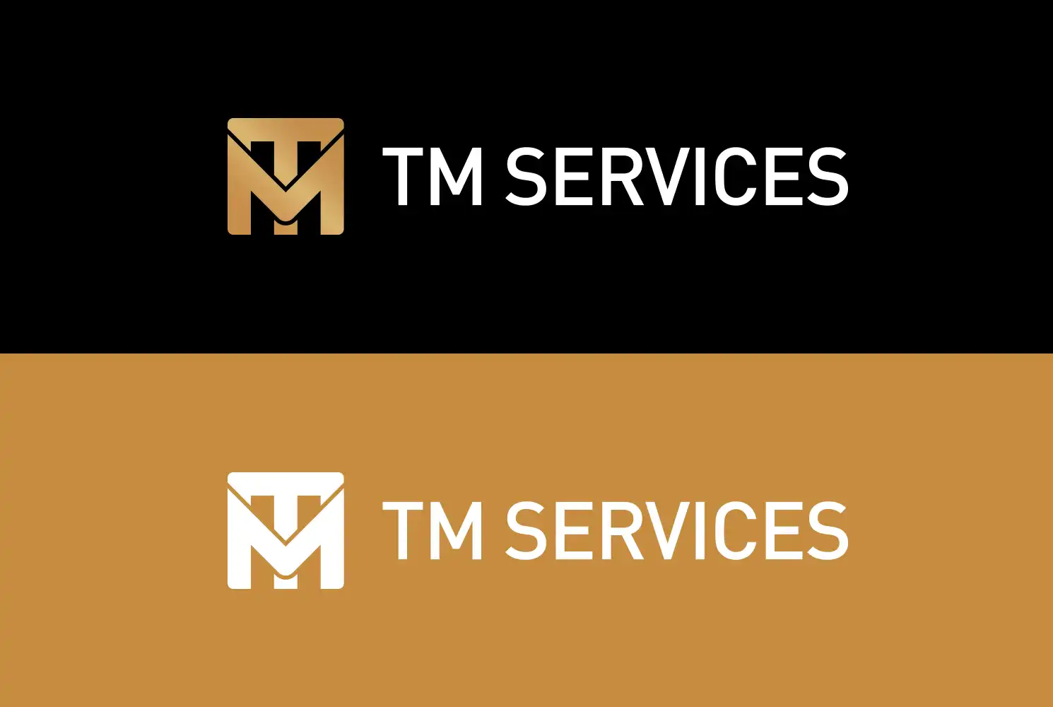 The new logo in different colours on different backgrounds